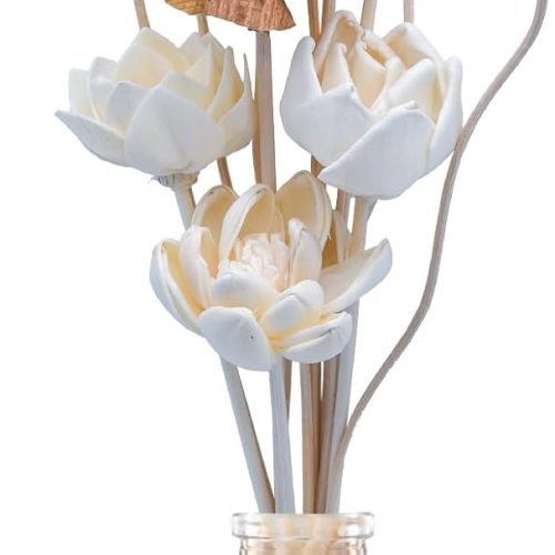 Floral Reed Diffuser Stick Set – Aromatic Diffuser Reeds featuring Realistic Faux Dried Flowers; Ideal for Bathroom Shelves, Offices, and Home Kitchen Decor (Diffuser Bottles Not Included).