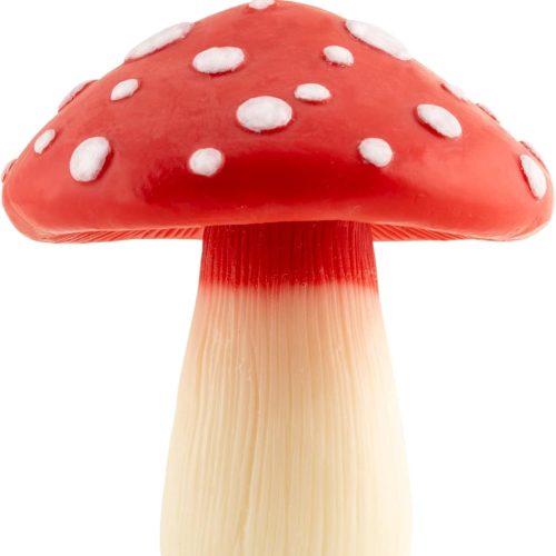 Mushroom Candle, Red, Unscented Soy Wax, 8.0 Ounce, Decoration, Classic, Fungi Theme, Novelty Candle